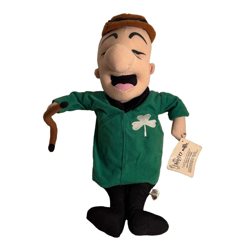 Mr. Magoo Plush Doll Released At St. Patrick’s Day. Shamrock Shirt. 18”